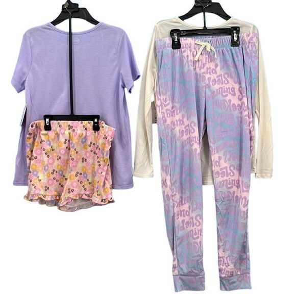 Girls Long & Short Pajama Lounge Sleep 2pc Set, 2-Pack Size XL - Picture 2 of 8